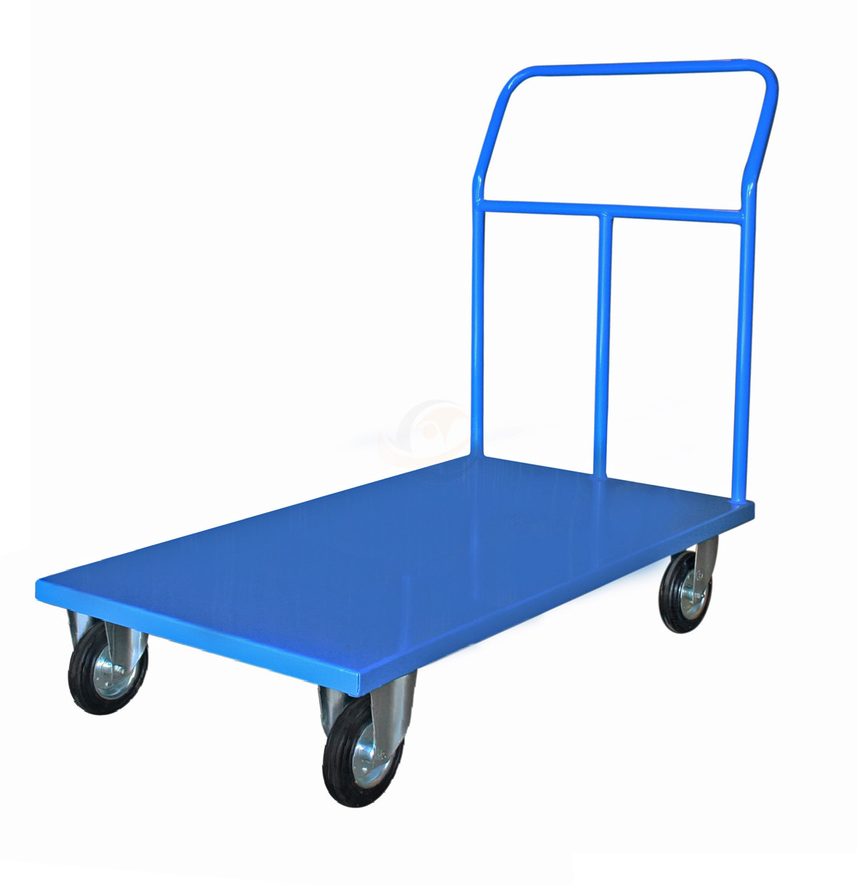 Carrello a Pianale con 4 ruote in Gomma Industriale