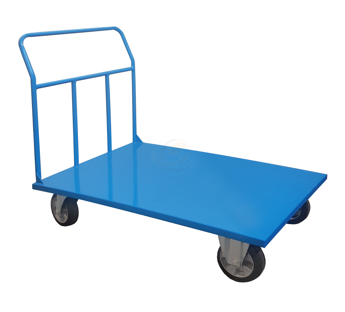 Carrello a Pianale con 4 ruote in Gomma Industriale