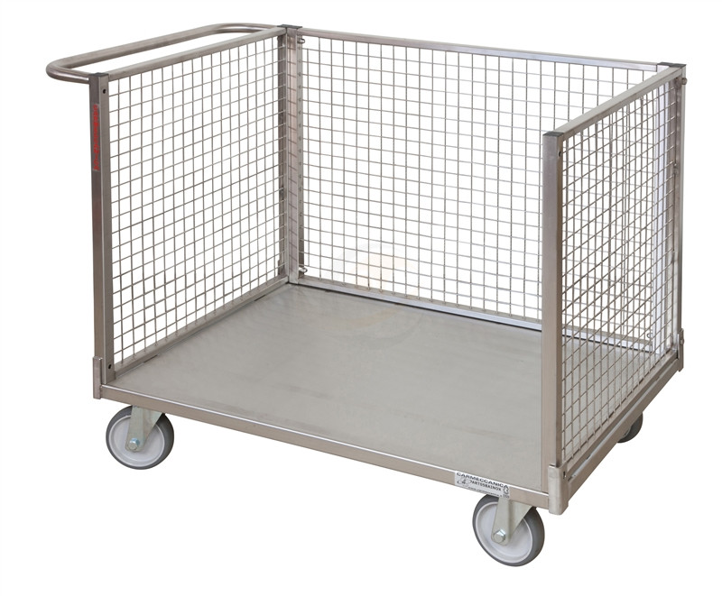 Pianale con tre sponde in rete