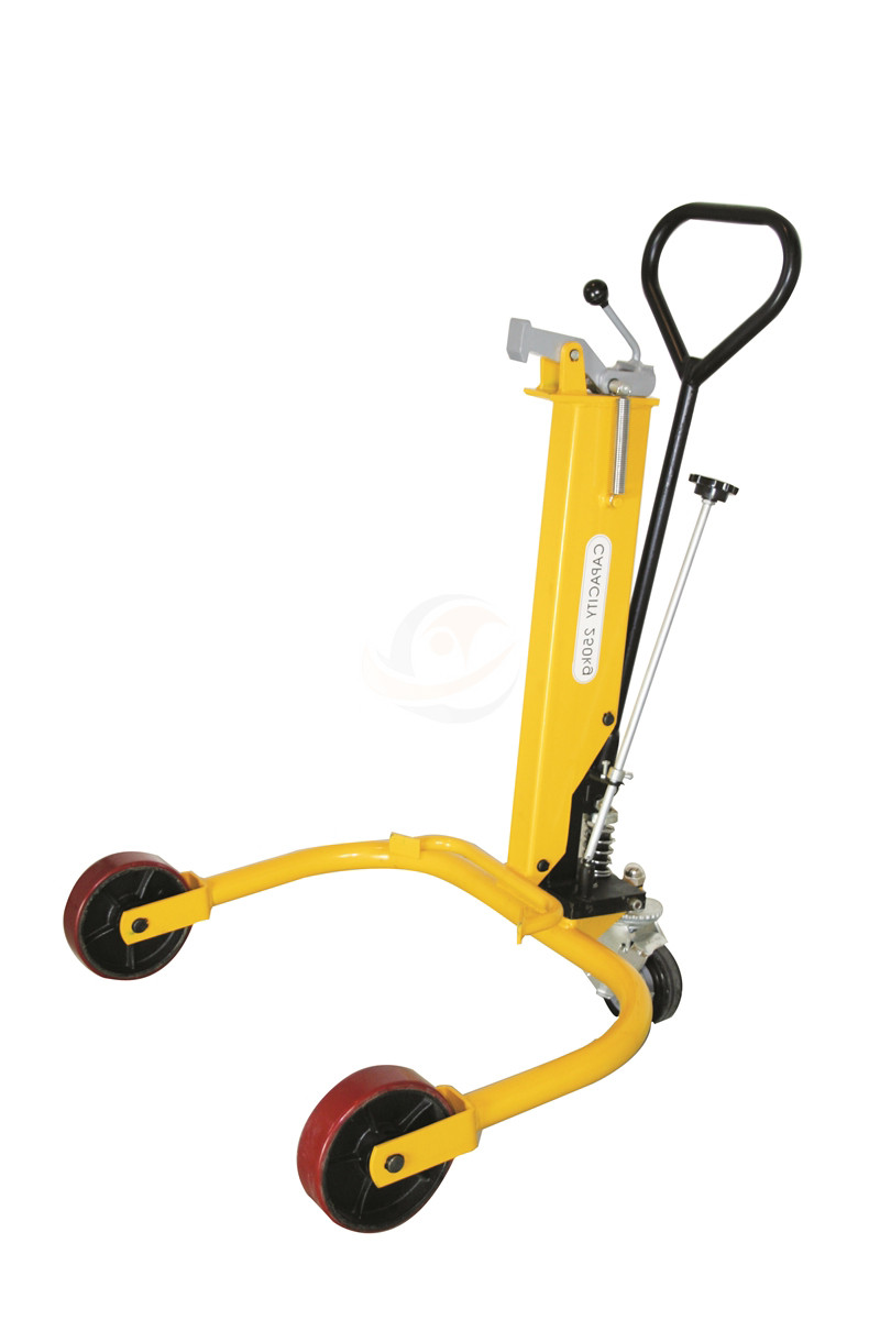 Sollevatore idraulico a pinza per fusti metallici