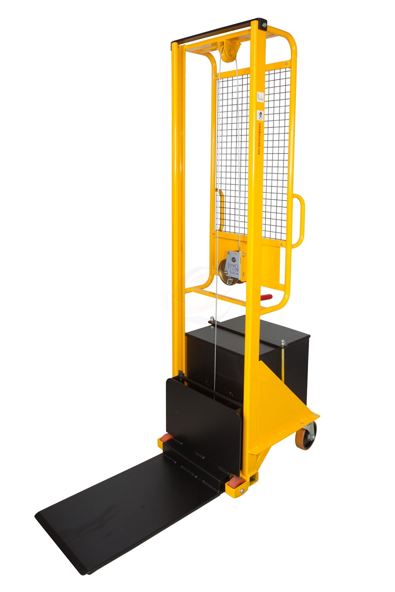 sollevatore arganello contrappesato con piastra