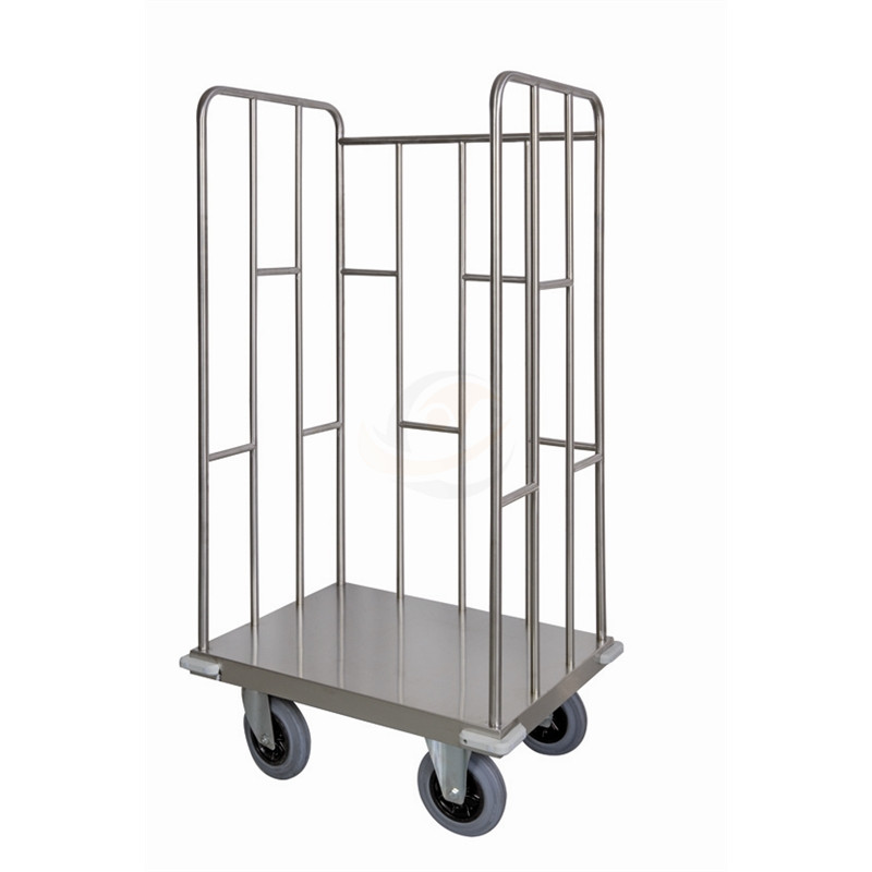 Carrello trasporto universale 3 sponde in tubolare in acciaio 