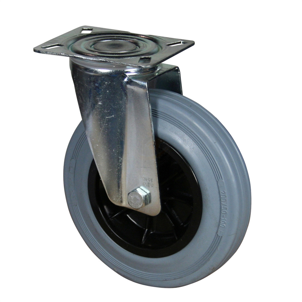 Ruota gomma grigia girevole