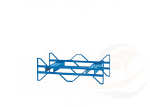 Pallet doppio per fusti metallico