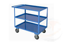 Portatutto a 3 piani lisci, lamiera 20/10 alta portata