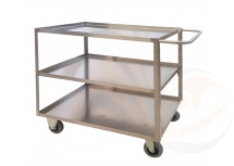 Portatutto a 3 piani in Acciaio Inox con Ruote Girevoli