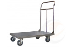 Pianale Medio mm 500x800 in acciaio inox AISI 304 con ruote girevoli