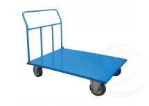 Carrello a Pianale con 4 ruote in Gomma Industriale