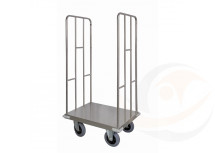 Carrello trasporto universale 2 sponde in tubolare in acciaio