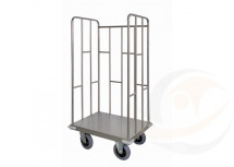 Carrello trasporto universale 3 sponde in tubolare in acciaio