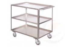 Portatutto Medio a 3 piani in Acciaio Inox con ruote girevoli
