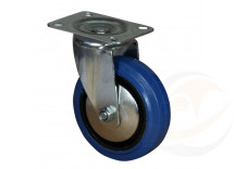 Ruota gomma blu girevole