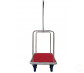 Carrello portabagagli inox con piano in moquette